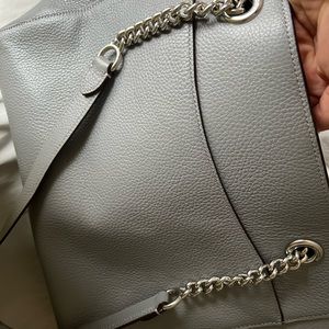 Large gray Coach Tote